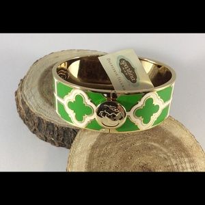 Adorable Spartina Green/White Bangle Bracelet